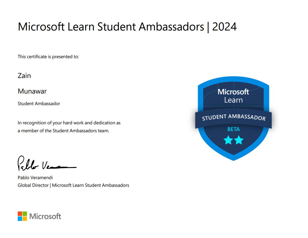 Beta MLSA Certificate